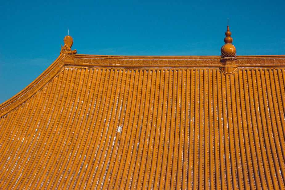 Golden temple roof traditional Chinese cultural authenticity