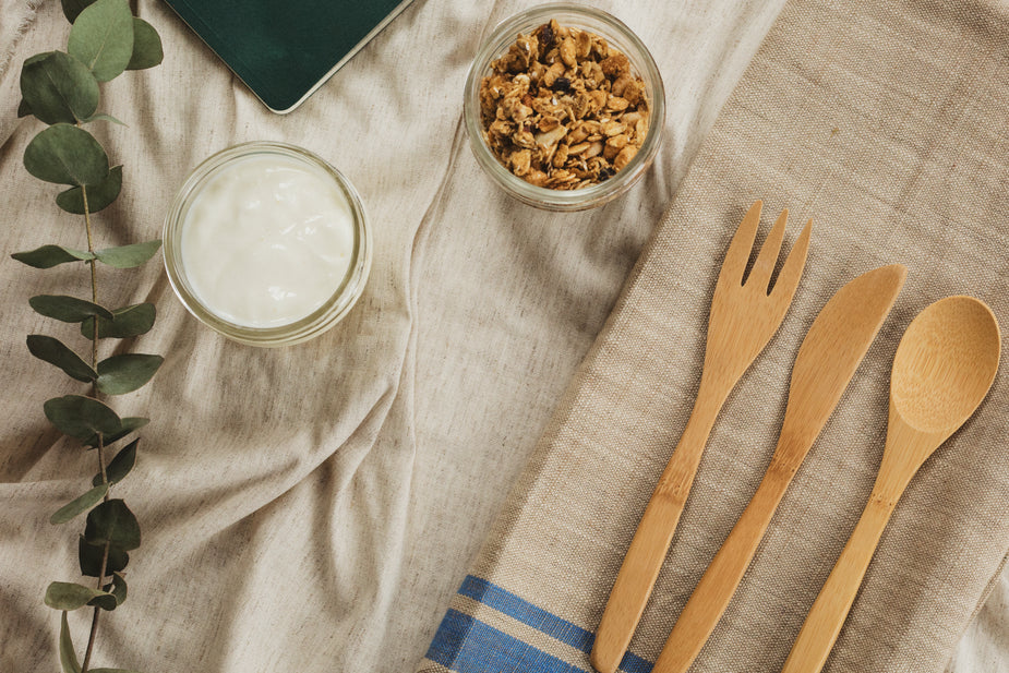 Breakfast spread wooden utensils traditional morning ritual